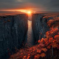 Sonnenuntergang zwischen zwei Welten