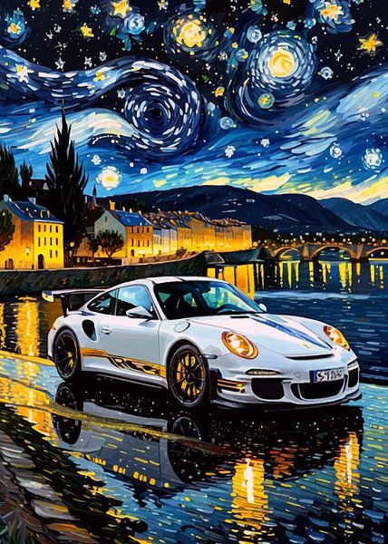 Der weiße Porsche 911 GT3 RS Starry Night 4 von MIROKKU
