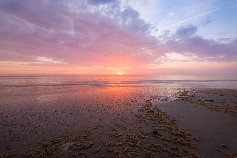 Plage au coucher du soleil par Thijs Friederich