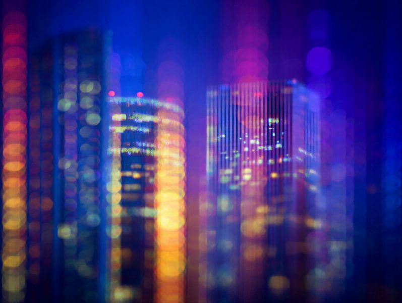 A futuristic autumn city where skyscrapers by Ariadna de Raadt-Goldberg