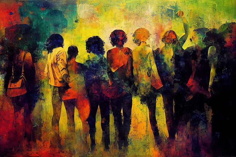 Menschen abstrakt von Bert Nijholt