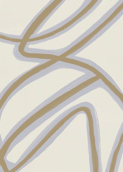 Ligne abstraite | Crème bleu pâle par Bohomadic Studio