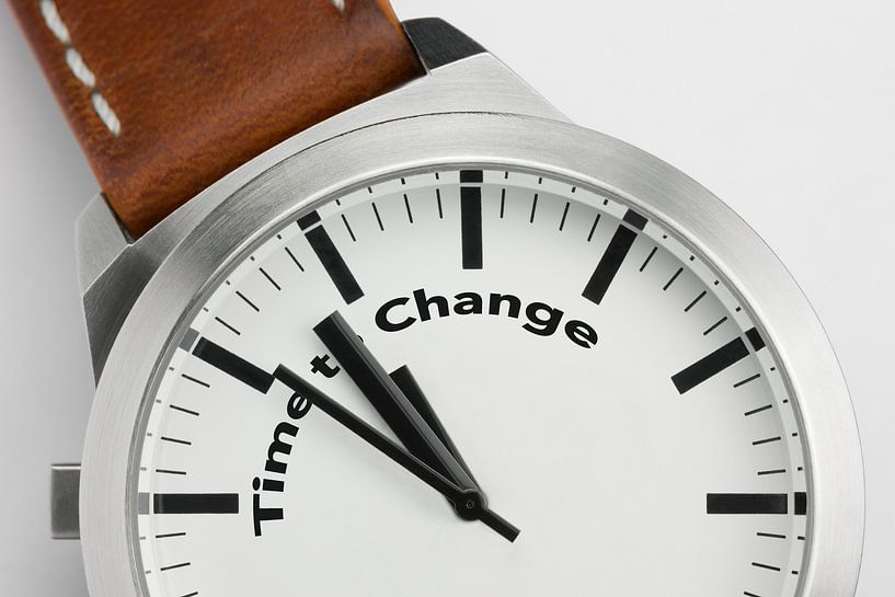 Horloge met tekst Time to Change by Tonko Oosterink
