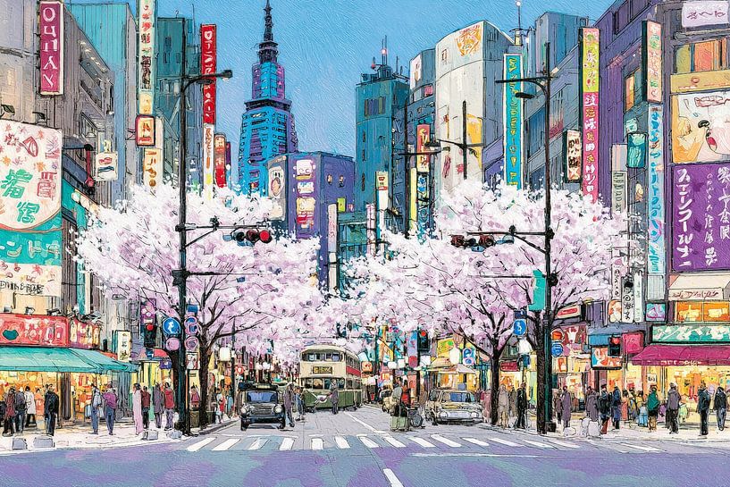 Paysage urbain pittoresque du Japon par Egon Zitter