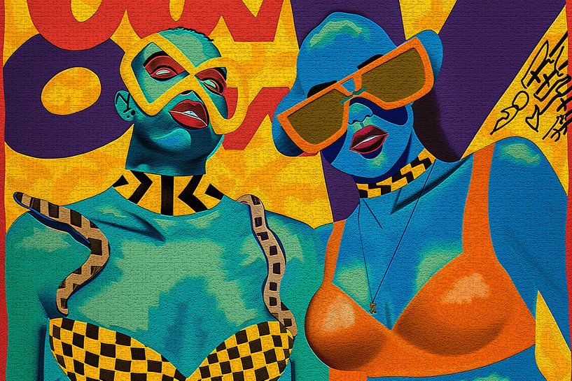 Popart portraits-sun worshippers by Ton Kuijpers