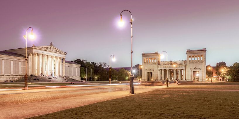 Königsplatz in Munich in the evening by Werner Dieterich