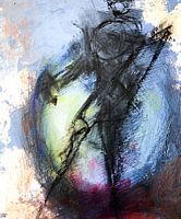 Zwerver in het blauw - Schilderij