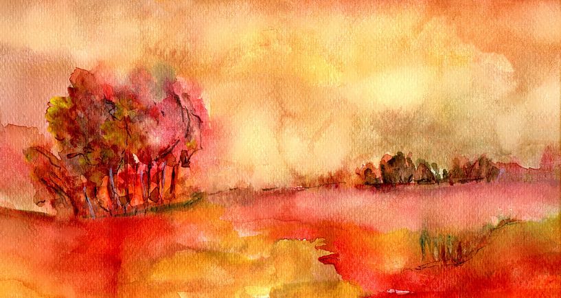 Ferne in Rot 1 - Afstand 1 von Claudia Gründler