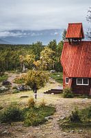 Die charakteristische Kirche bei Nikkaluokta | Schweden