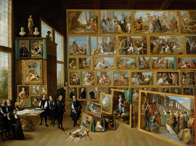 Leopold Wilhelm à sa galerie à Bruxelles, David Teniers de Jonge par Des maîtres magistraux