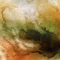 ABSTRACT GOLD TANGERINE AQUARELL 