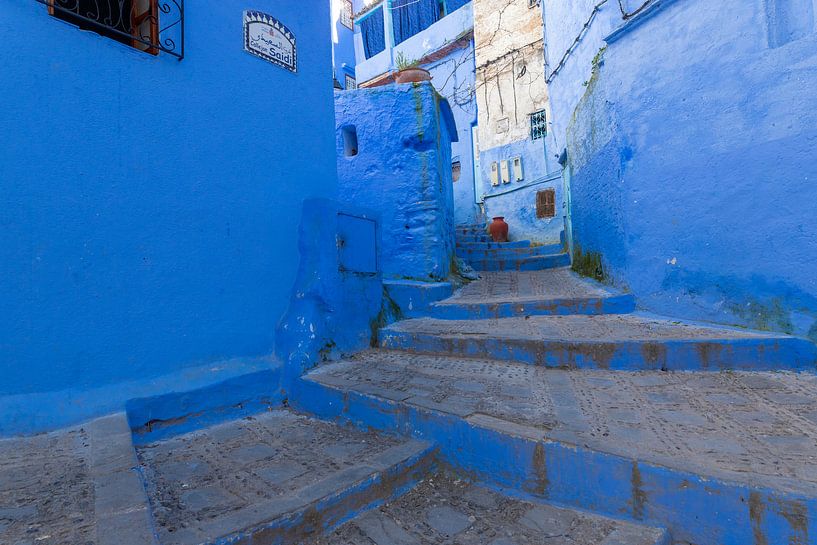 Traditional Moroccan architectural details in Chefchaouen Morocco, Africa. by Tjeerd Kruse