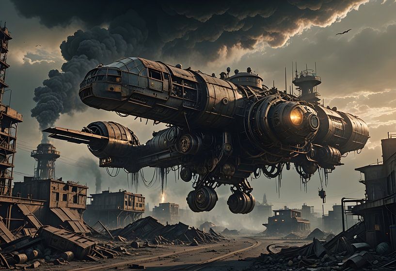 aeroplane, aircraft, steampunk by Nick Wendt