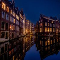 Les canaux d'Amsterdam la nuit