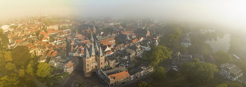 Sassenpoort altes Tor in Zwolle bei Sonnenaufgang von Sjoerd van der Wal Fotografie