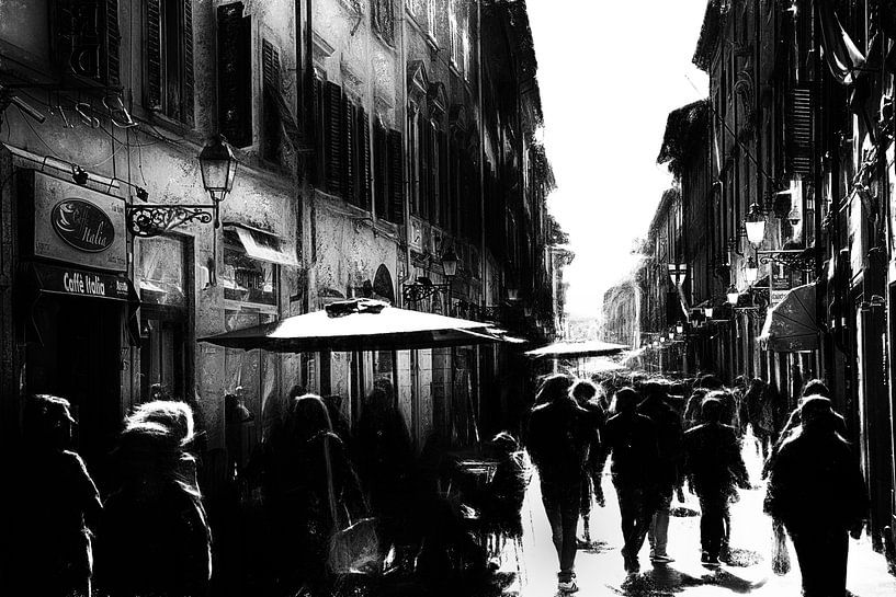 Street photography Pisa - In the sunlight by Frank Andree