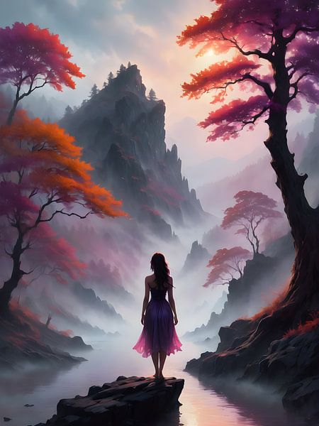 Reflet des mondes perdus dans la nébuleuse par Bart Veeken