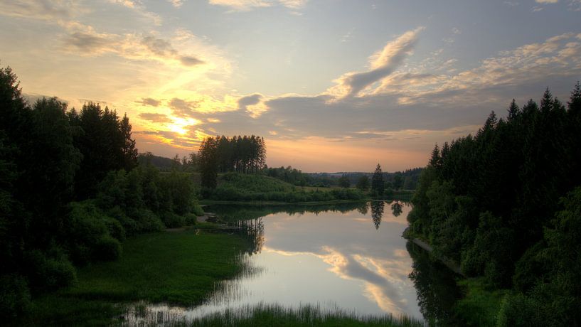 Bergsee am Abend von Remco Nijland