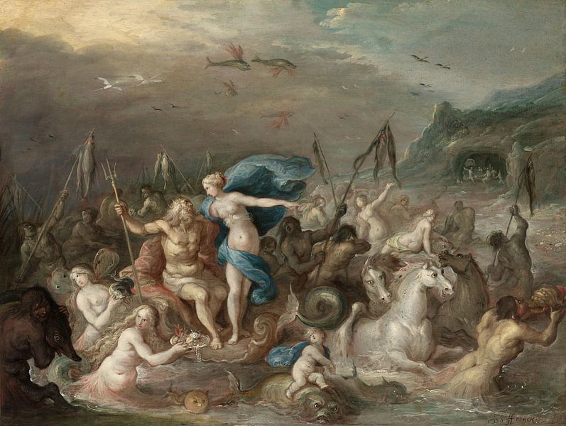 Le triomphe de Neptune et Amphitrite, Frans Francken (I) par Des maîtres magistraux