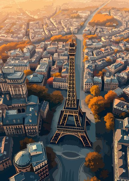 Parijs boven van rendyokt rendy