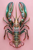 Lobster Luxe - Green Pink Bling Bling lobster
