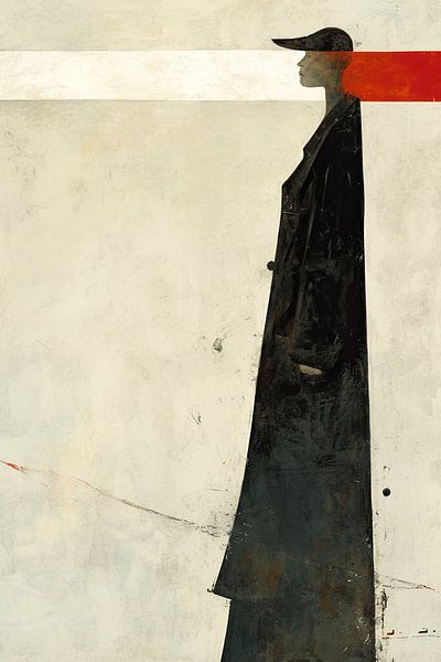 Männerporträt | Schattenhafte Einsamkeit von ARTEO Gemälde