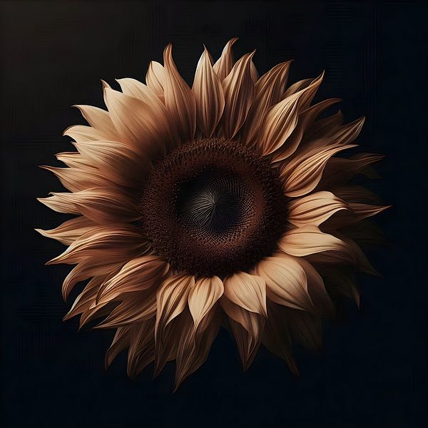 Beige Sonnenblume von FoXo Art