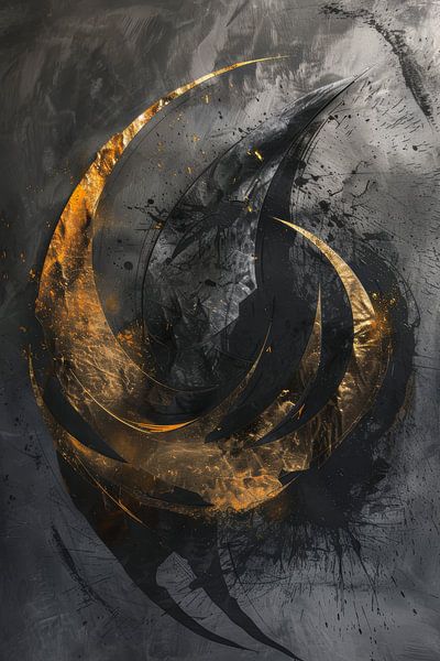 Vortex of Gold and Shadow by Digitale Schilderijen