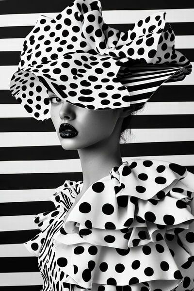 Monochrome Mode mit Punkten von Poster Art Shop