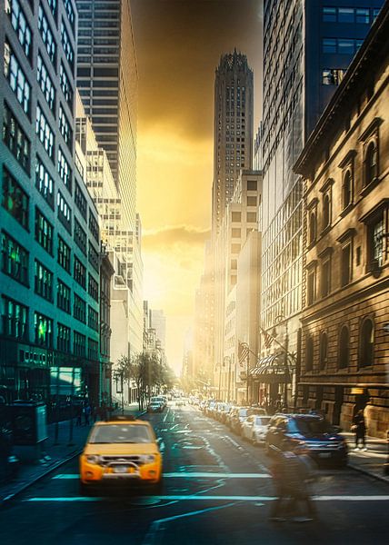 NYC street canyon by Christiane Calmbacher