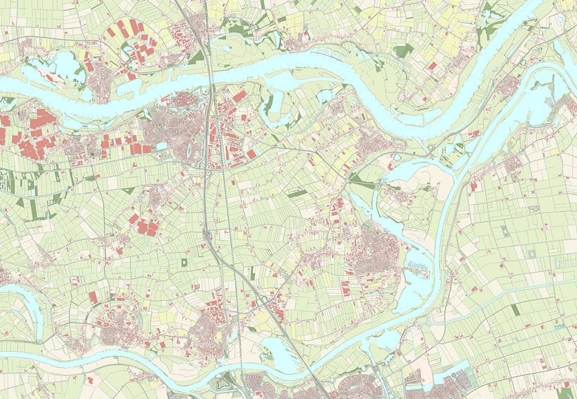 Carte de Maasdriel par Rebel Ontwerp