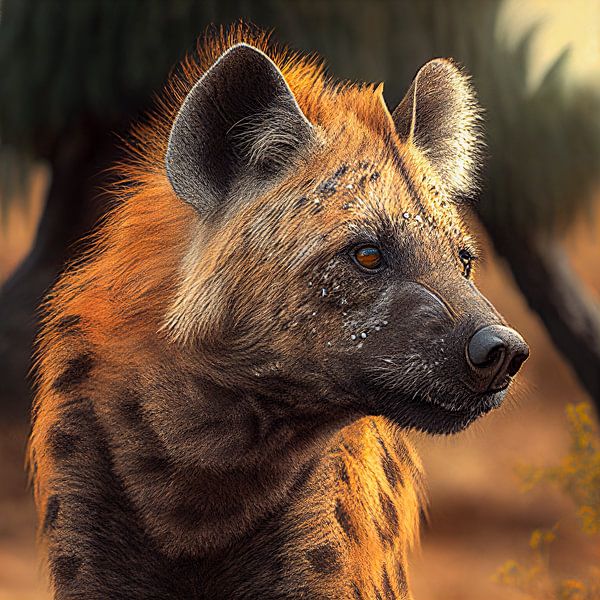 Portrait of a hyena illustration by Animaflora PicsStock