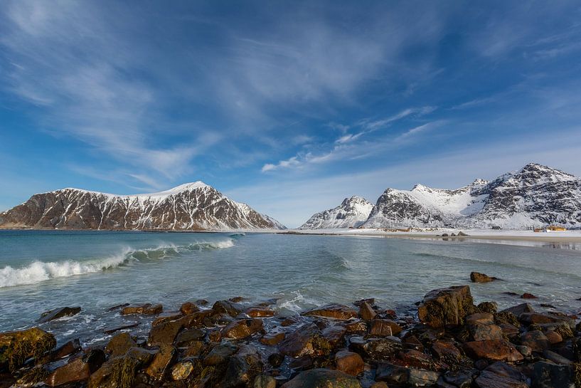 Skagsanden Beach (Lofoten) im Winter von Maik Richter