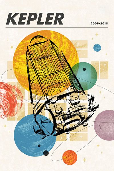 STK204960S-Kepler Space Telescope Poster. by Stocktrek Images