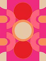 Abstrakt 01 | Ein Werk, das mit seinen fröhlichen Farben Rot, Rosa und Orange den Sommer in Ihr Zuhause bringt