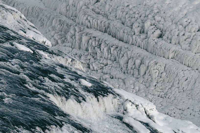 Ice waterfall in Iceland by Sophia Eerden