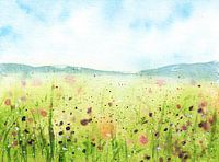 Blumenwiese in den Bergen