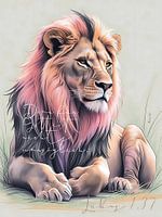 Majesteit en geloof - leeuw in boho-stijl