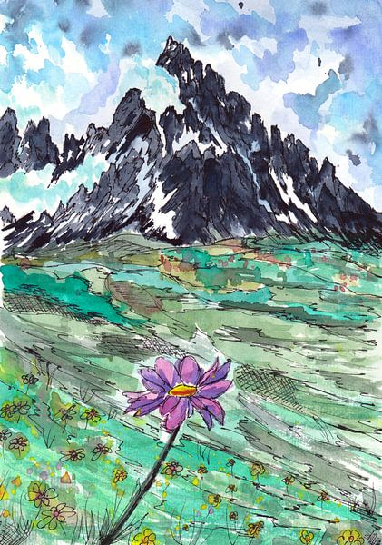 Mountain meadows flowers by Sebastian Grafmann