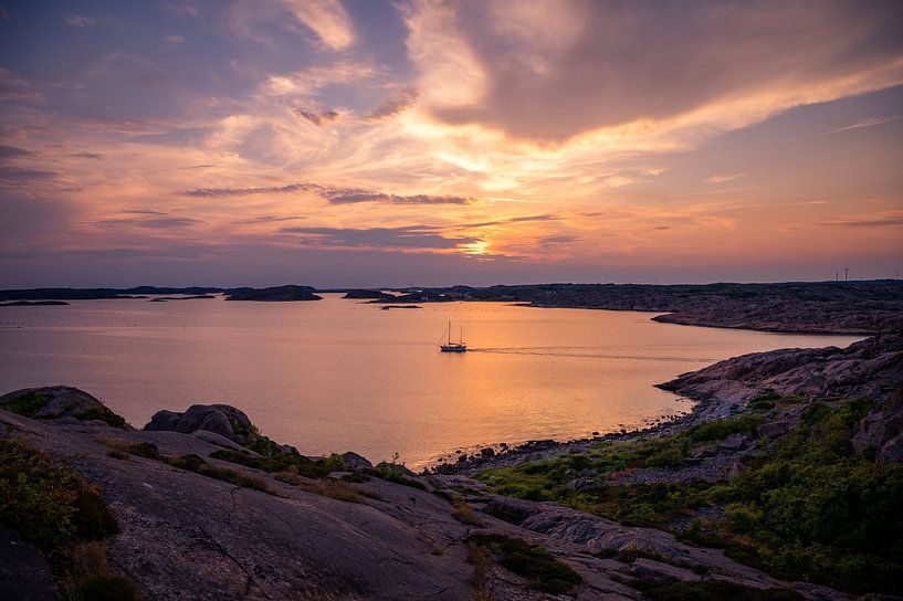 Zeilboot langs Zweedse kust van Vincent D'hondt