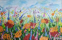 Colourful garden flowers