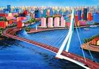 Painting Rotterdam with Erasmus Bridge