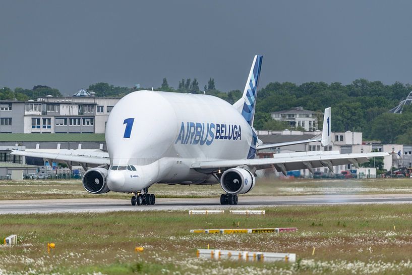 Airbus Beluga number 1 landed at Hamburg-Finkenwerder. by Jaap van den Berg