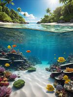 schöne Aussicht auf den Strand