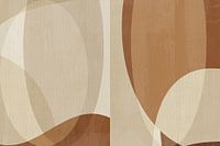 Art minimaliste abstrait scandinave en beige et marron