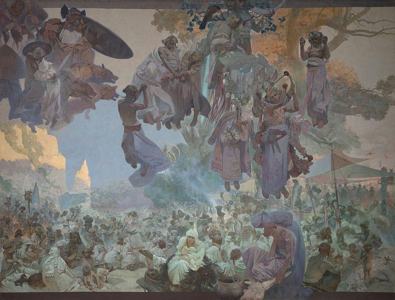 Feier von Svantovit auf Rügen, Alphonse Mucha von Meisterhafte Meister