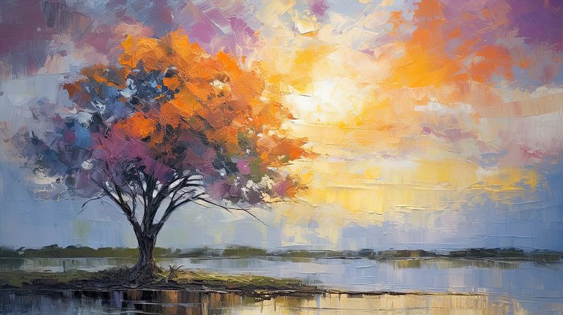 Picturesque river landscape by Peter Balan