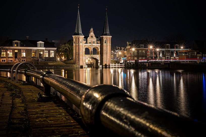 Die Schleuse von Sneek am Kolk von Fotografiecor .nl