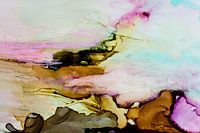 Macro photography turquoise pink brown