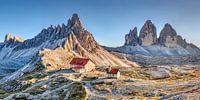 Dolomites Alpine panorama at the Three Peaks in South Tyrol